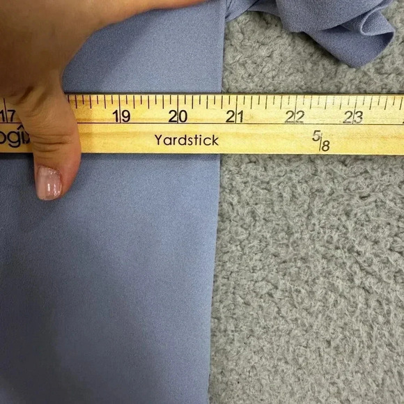 Bagatelle top womens small blue faux suede accent v neck boxy flowy casual‎ - Picture 6 of 8